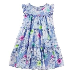 OshKosh B'gosh Blue Floral Kids Dress